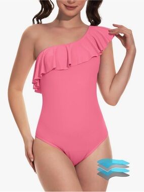 Beautikini one shoulder one piece menstrual swimsuit
